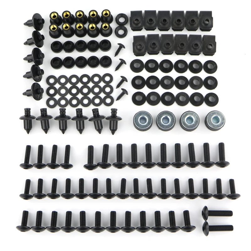 Passend für Suzuki GSXR 1000 GSX-R1000 2001–2018 GSX-S1000F 2015–2018, komplettes Vollverkleidungsschrauben-Set, Karosserie-Abdeckungsschrauben