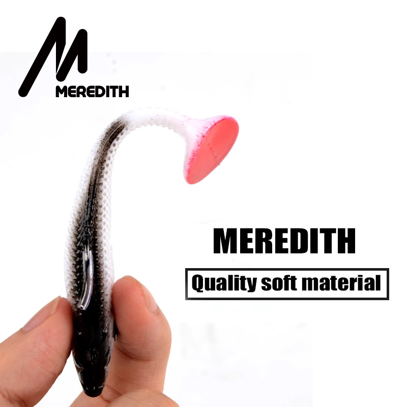 Meredith fishing 3pcs 18g 10cm long tail fishing tackle soft baits Wobblers Built-in counterweight fishing lures luminous