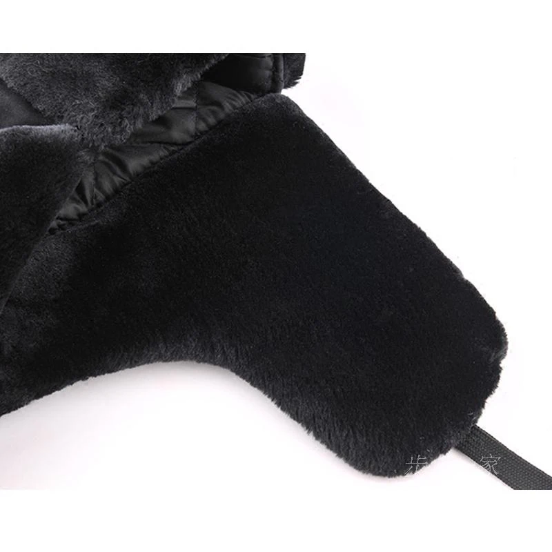 Bomber Hat Female Winter For Men Women Thick Warm Fur Velvet Cold Cap Male Snow Russian Ear Flap