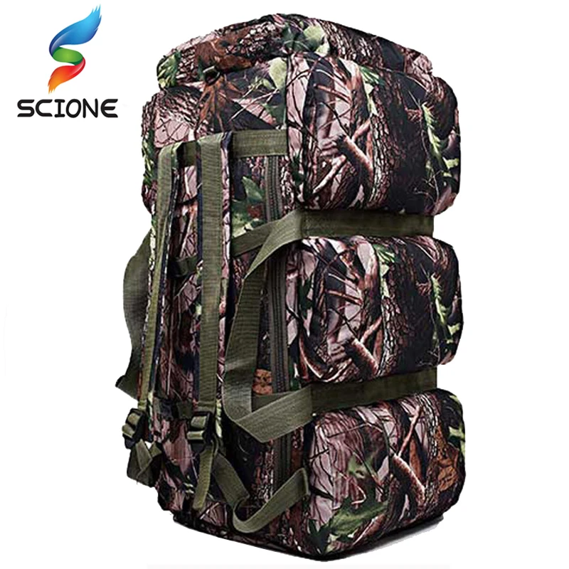 Hot Top Quality 90L Large Capacity Outdoor Travel Bags Oxford/Canvas Backpack Camouflage Duffel Bag Waterproof Backpack