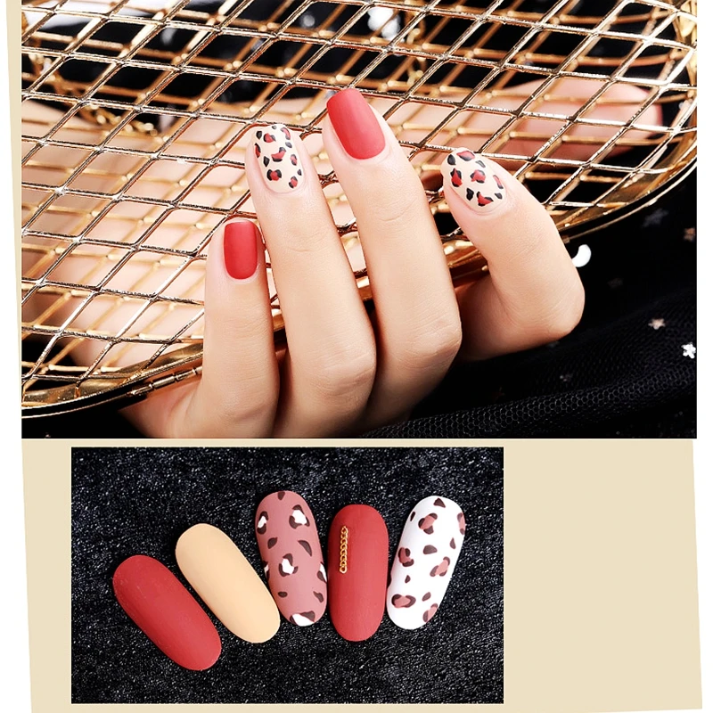 Self-adhesive Leopard Print Snake Pattern Nail Sticker Decals For Nail Art Decorations Fake Nails Accessoires Tool