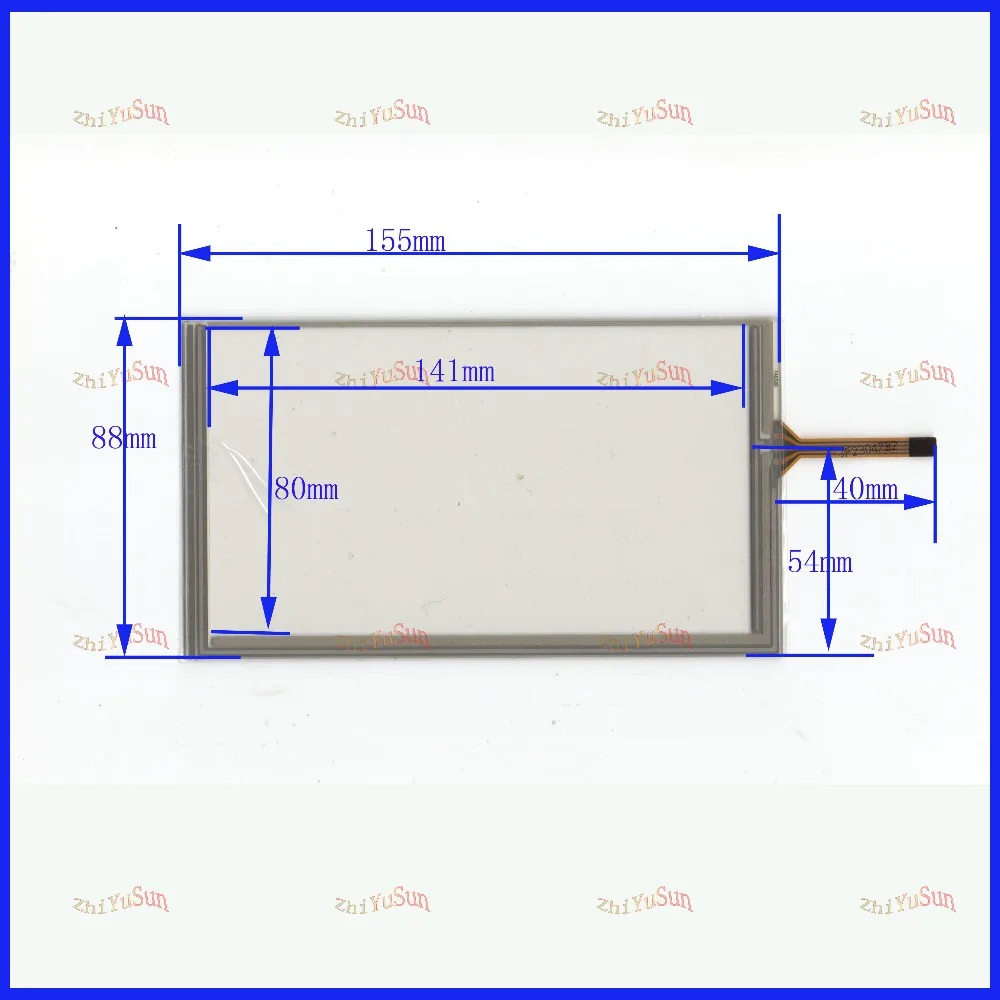 

ZhiYuSun 062047 155mm*88mm 6.2inch 4 lins Touch Screen glass 155*88 for GPS CAR freeshipping