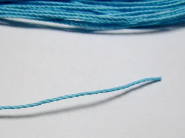 

50 Meters Sky Blue Waxed Polyester Twisted Cord String Thread Line 1mm