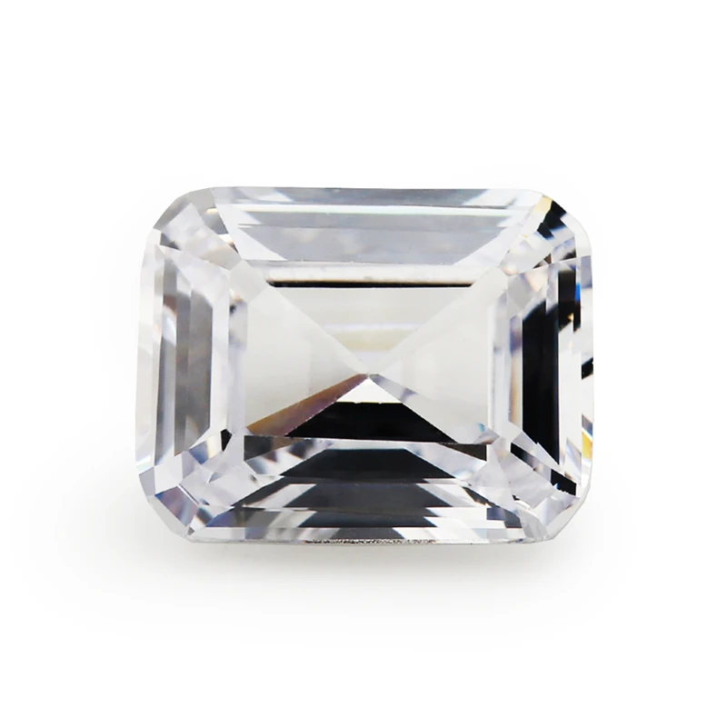 

Size 4x6~9x11mm 5A Octangle Shape Emerald Cut White CZ Stone Loose Cubic Zirconia Synthetic Gemstone for Jewelry