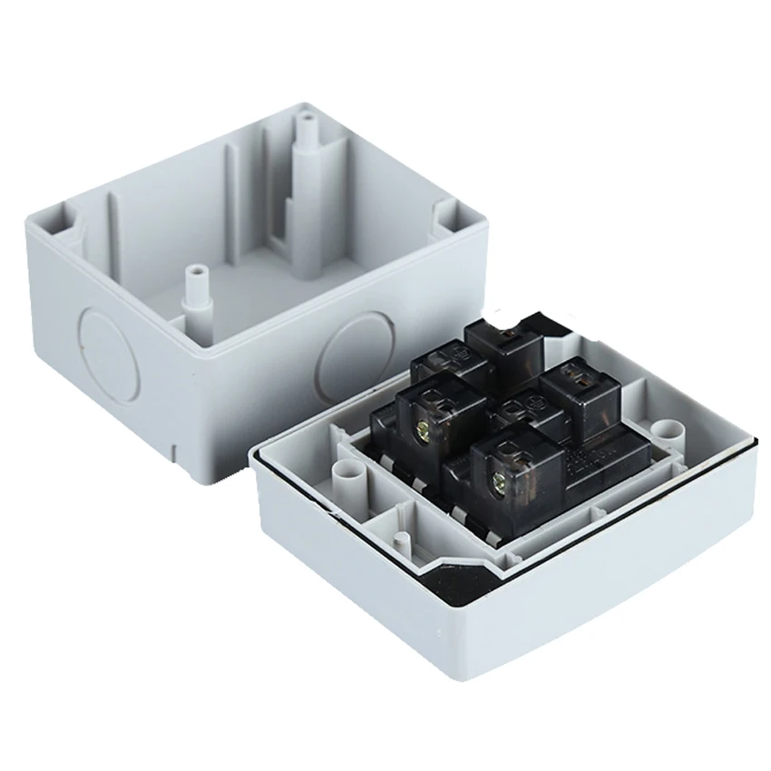 White European 16A 250V 1Way 2Way Waterproof IP55 Kitchen Bathroom Outdoor Surface mounted splash-proof Italy Power Wall Socket