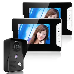 Nieuwe 7 Inch Video Deurbel Monitor Video Intercom Met 1200TVL Weerbestendige Outdoor Camera IP65 Deurtelefoon Intercom Systeem