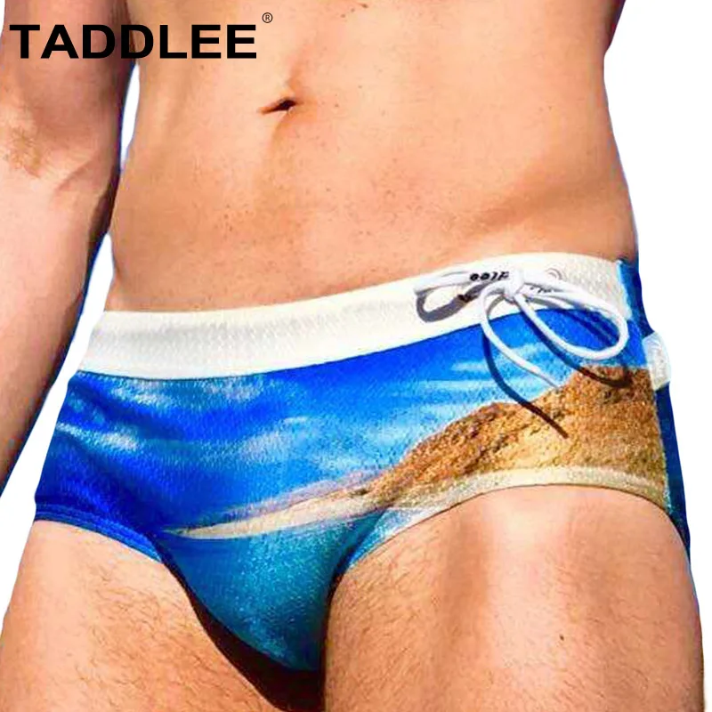 

Taddlee Brand Sexy Swimwear Men Swimsuits Swim Boxer Briefs Bikini Gay Penis Pouch Pad Inside Enhance Frontal Board Surf Trunks