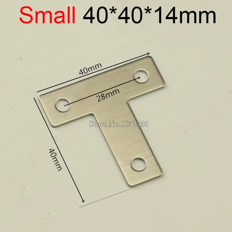 

Wholesale 500PCS/LOT 40X40mm Stainless Steel T Shape Corner Braces Frame Board Support Brackets Connectors Furniture Hardware