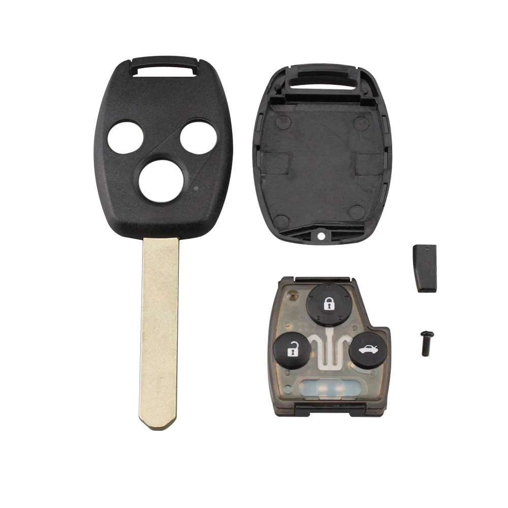 2/3 Buttons Car Remote Control Key 433Mhz For Honda Accord Civic 2003- 2007 Key Fob Case With ID46 Chip HON66 Uncut Blade