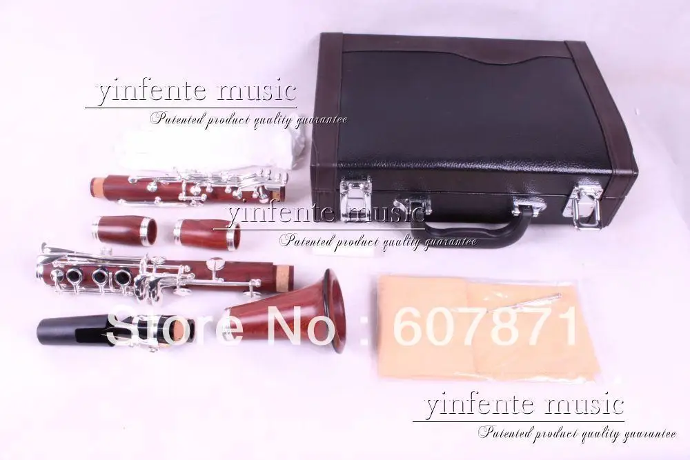 New Professional CLARINET Rosewood Wood Body Nickel Plated Key Bb Key 17 key #7