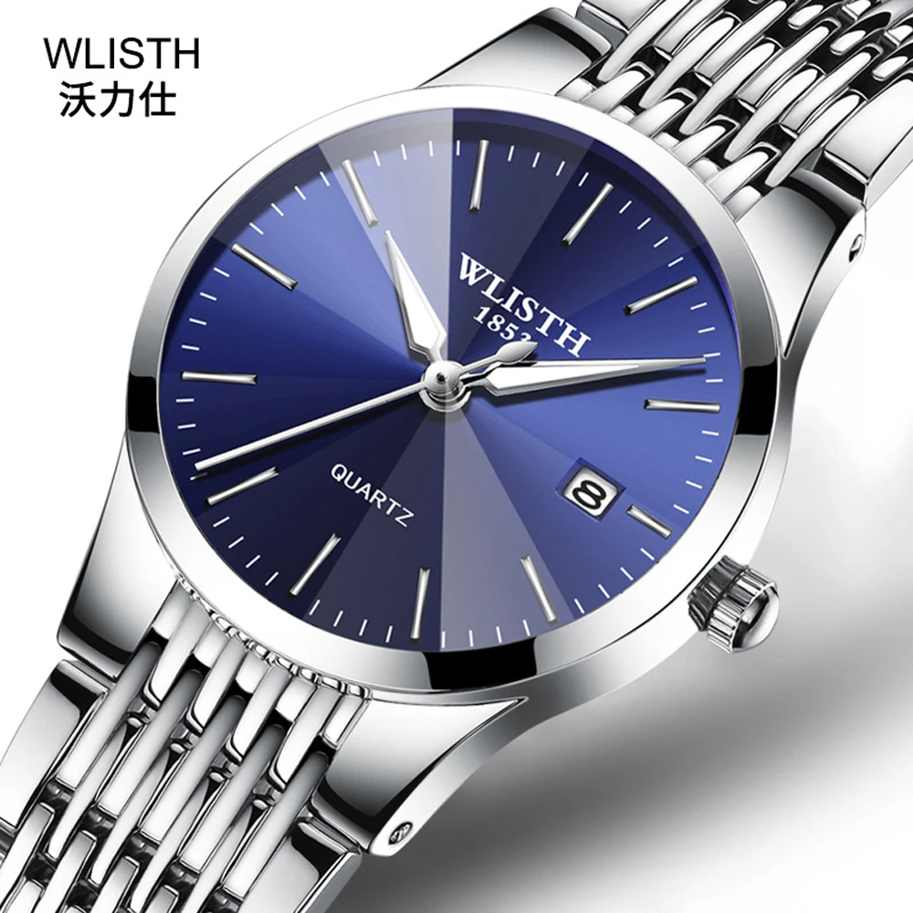 

Women Watches WLISTH Brand Fashion Quartz Ladies Watch Steel Waterproof Date Luminous Female Hour Exquisite Womens Wristwatch