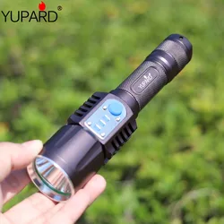 YUPARD mobile power bank Brightness led XM-L2 T6 LED 5mode Intelligent Flashlight USB charging Torch rechargeable 18650 battery