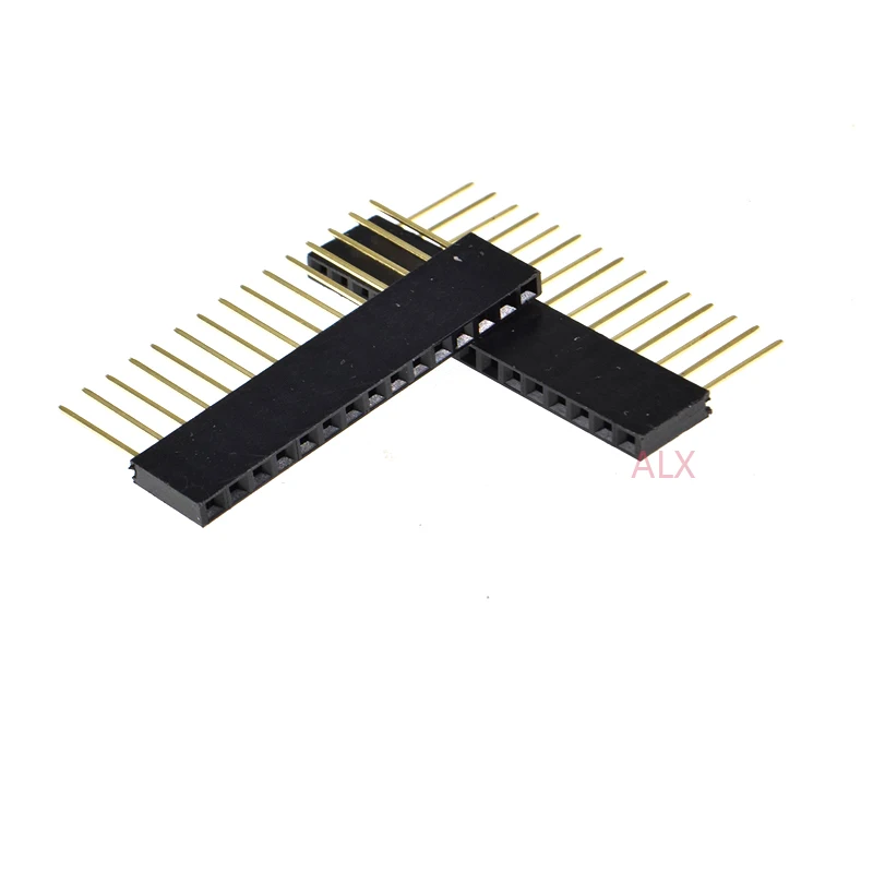 Cabezal de PIN hembra recto de una sola fila, 10 piezas, 15 Pines, 2,54 MM de largo, 11MM, Conector de tira, 1x15, 15 pines para PCB arduino