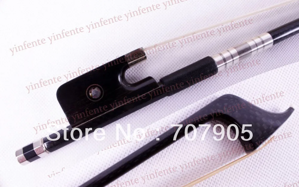 

Cello Bow Carbon fiber Round Stick Ebony frog Parisian Eyes 4/4 New 1 pcs