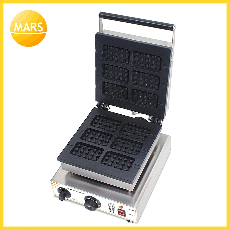 マーズインダストリアル-6ワッフルアイロン,焦げ付き防止ベーキングマシン,ベルギー製,ce付き