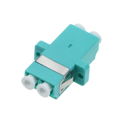 Adaptador óptico dúplex LC SM MM OM3 OM4 APC conector acoplador DX de fibra azul verde gris aqua rosa envío gratis IL 0.2dB 25 uds