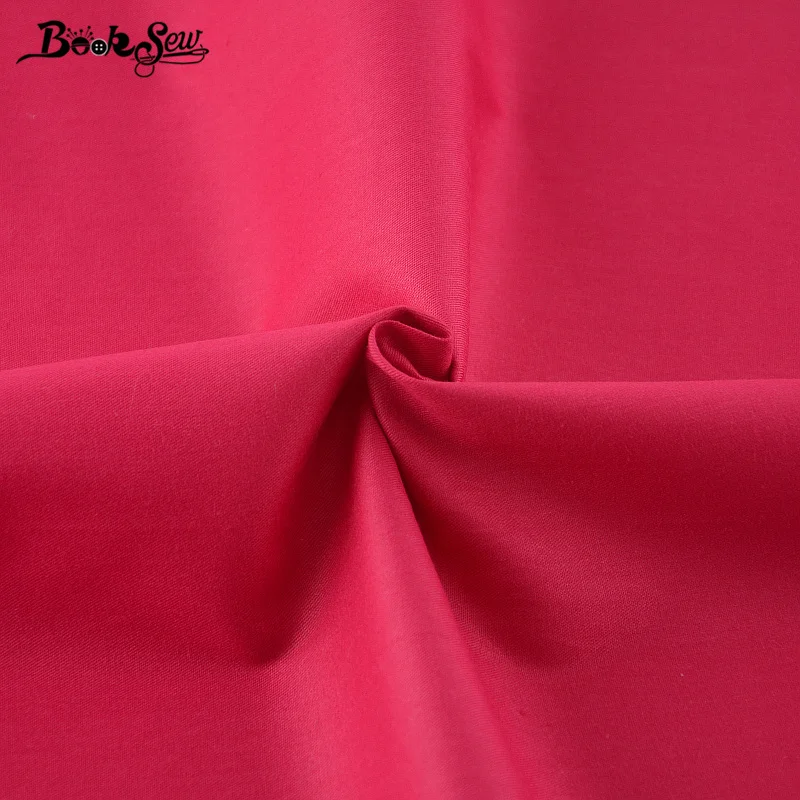 2017 Cotton Fabric Twill Fat Quarter Solid Rose Red Color Material Bed Sheet Quilting Patchwork Bedding Clothing Home Textile