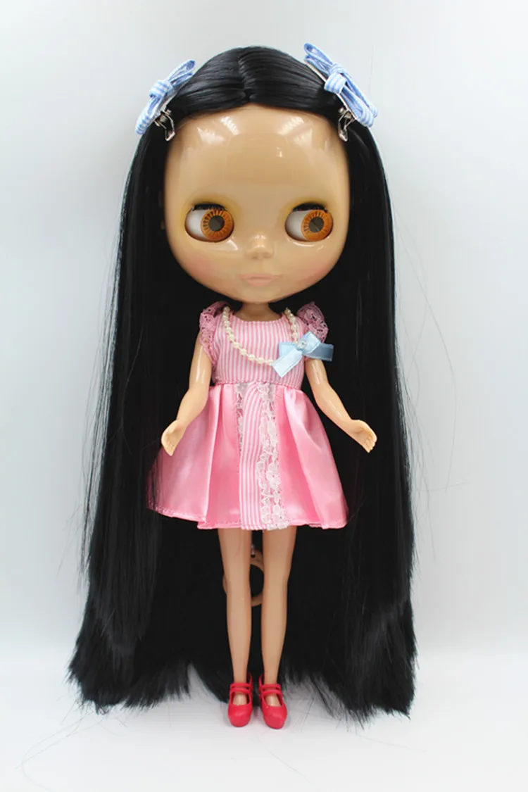 

Blygirl Doll Black hair Blyth Doll body Fashion Can refit makeup Fashion doll Wheat muscle