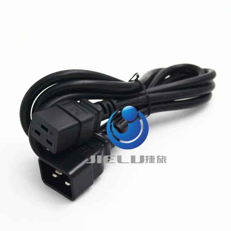 2PCS C19-C20,IEC320 C20 Male Plug To IEC320 C19 Female Power Extension Cable Cord  Engine Room UPS Power Cable Cord 3*2.5mm 1.8m