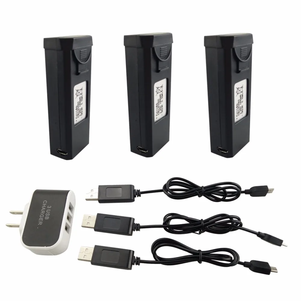 

3PCS 3.85V 1800mah Lithium Battery with 3-in-1 US Charger for VISUO XS809S Folding Quadcopter