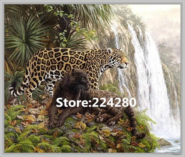 

Needlework,DIY waterfal Scenic 14CT Unprinted Art Cross stitch kits ,For Embroidery Tiger Animal Cross-Stitching,Craft decor