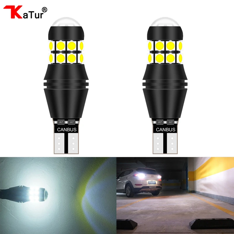 Katur-2 개 2000Lm T15 T16 W16W LED 역방향 전구 920 921 912 Canbus 오류 없음 LED 백업 주차 램프 DC12V 높은 조명, 자동차, 차량, 부품, 밝은, Lights