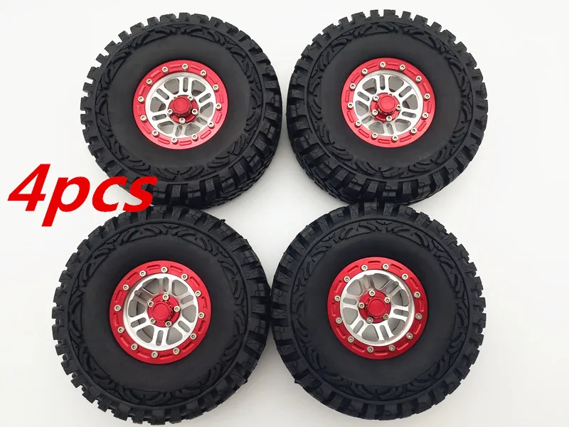 

4PCS 1.9"Beadlock Wheel Rim Tires for 1/10 RC Rock Crawler Axial SCX10 90035 90022 90046 90047 RC4WD D90 D110 TF2 TRX-4