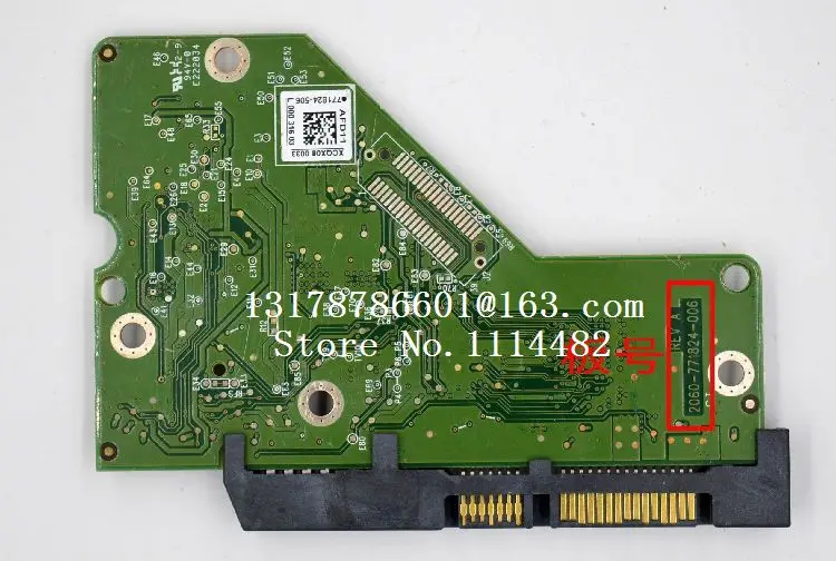 2060-771824-006 PCB printed circuit board  work for WD 2060-771824-006 REV A hard drive repair data recovery with USB 3.0