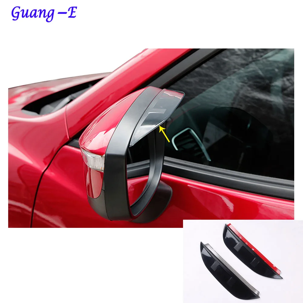 Car Stick Rear View Glass Mirror Trim Rain Eyebrow Shield Sun Visor Frame For Mazda 2 Mazda2 Demio 2015 2016 2017 2018 2019 2020