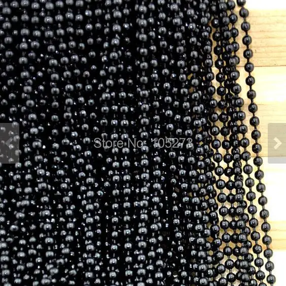 32ft 10 Meters Of Black Ball Chainn Necklace Findins 2.4mm - Wholesale DIY Accessory Jewelry Making