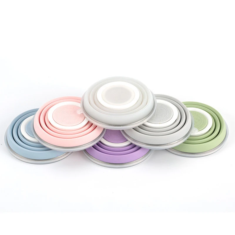320ML Travel Cup Stainless Steel Silicone Retractable Folding cups Telescopic Collapsible Coffee Cups Outdoor Sport Water Cup