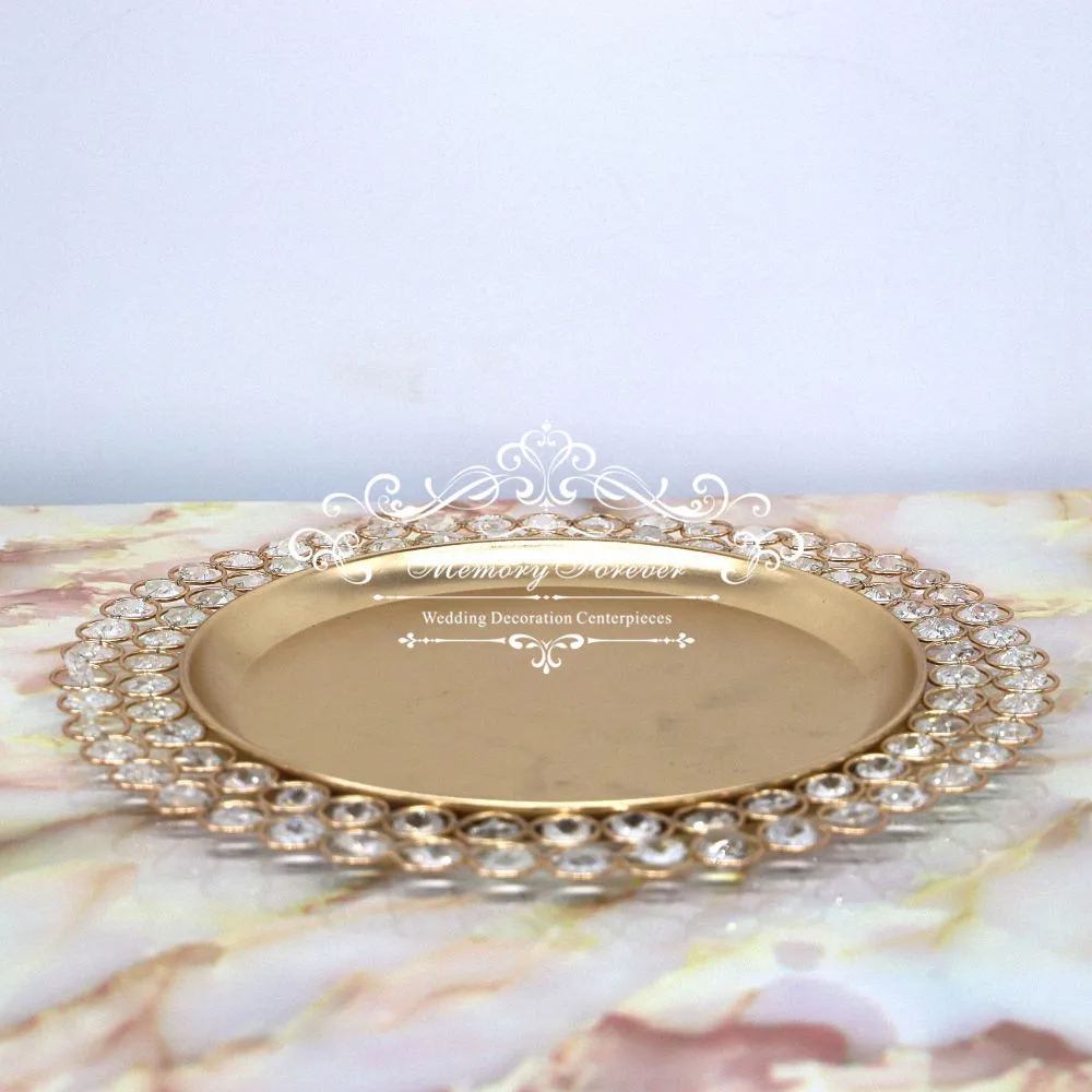 Fancy Design Charger Plate for Wedding Event Decoration Gold Silver Dinner Plates Table Setting Party Supplies