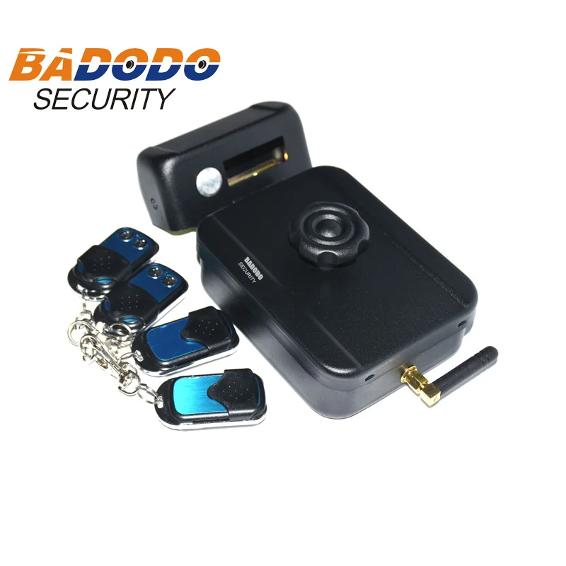 Battery powered Wireless Door Lock 4 Remote Control Electronic Lock For Home Apartment Anti-theft