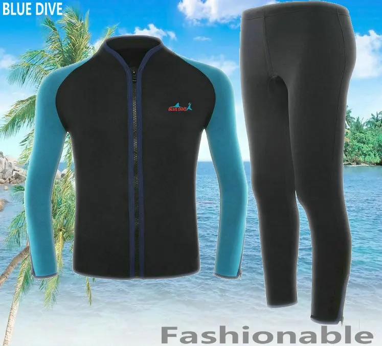 

Hot-selling 2mm split long twinset submersible service surf clothing thermal job service swimwear Wet clothes