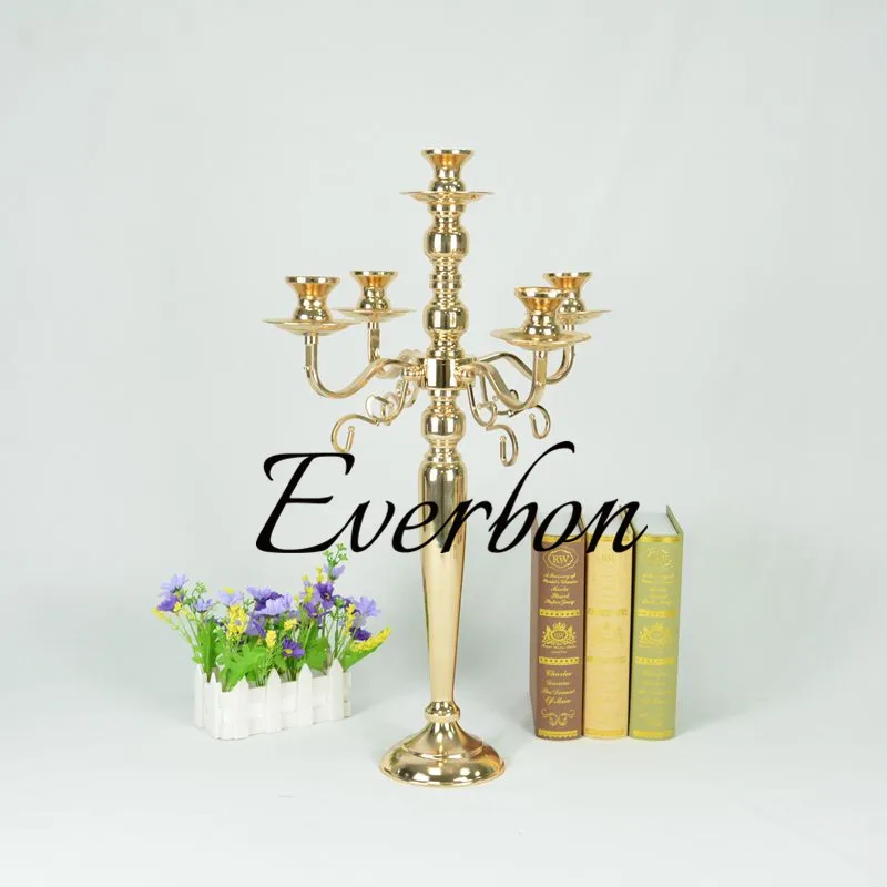 

HOT SALE 5-Candle Metal Candelabra Tall Candle Holder Wedding Event Candelabra Candle Stand