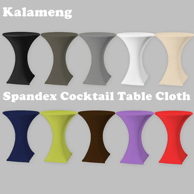 SPANDEX LYCRA COVER TABLECLOTH 4 LEGS 110cm HEIGHT POSEUR BISTRO COCKTAIL TABLE CR-564