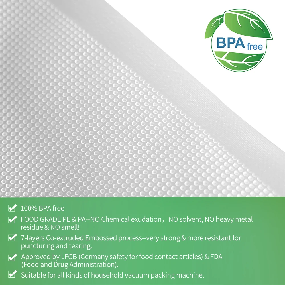 LAIMENG 3 Vacuum Packaging Rolls Vacuum Sealer Bags Storage Bags Food Bag for Vacuum Food Packing Machine Sous Vide Rolls R133