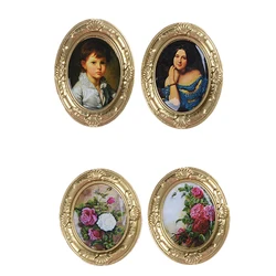Newest 1:12 Dollhouse Miniature Framed Wall Painting Home Decor Room Items Novelty Funny Gifts Baby Kids Toy