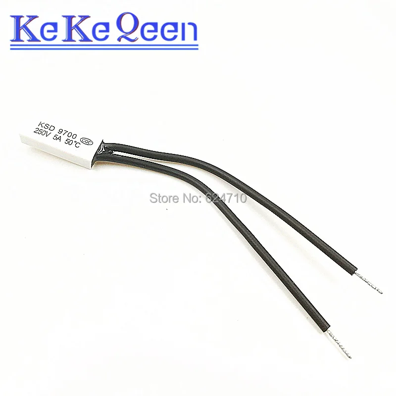 KSD9700 2A 250V 40~150 Degree (N.C.) Normally Closed/ Open TB02 Plastic Temperature Switch Bimetal Disc Thermostat Protector