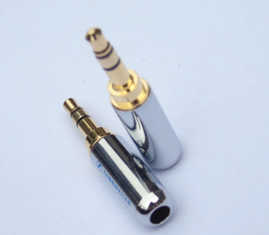 

High Quality silver color 100pcs / lot 3.5MM stereo 1/8" audio Plug / 3.5mm headphone plug