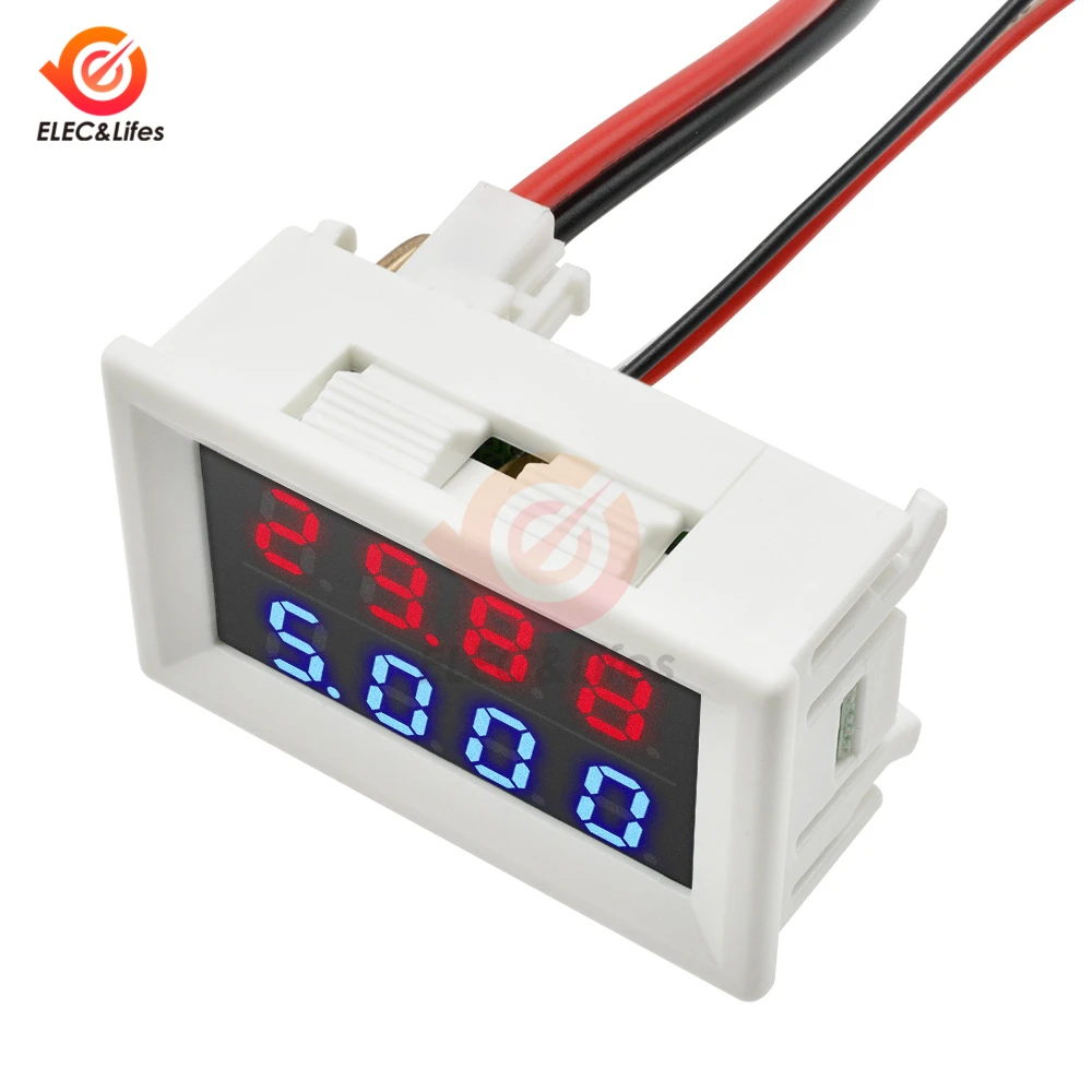 DC 0-100V 0-200V 10A Digital Voltmeter Ammeter Car Motorcycle Voltage Current Meter Detector dual Led display Volt Monitor Panel