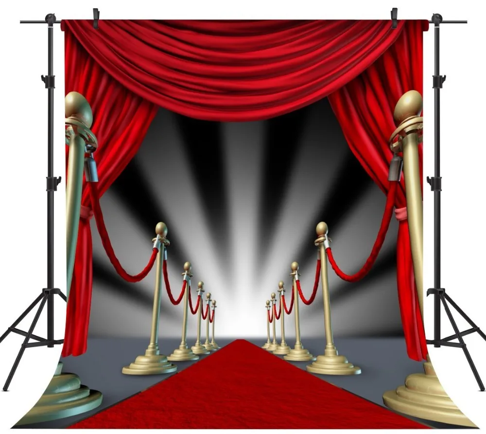 

Capisco Red Carpet Photography Backdrop Tees Dazzling Stage Spotlight Birthday Background Props Photocall Photobooth Studio