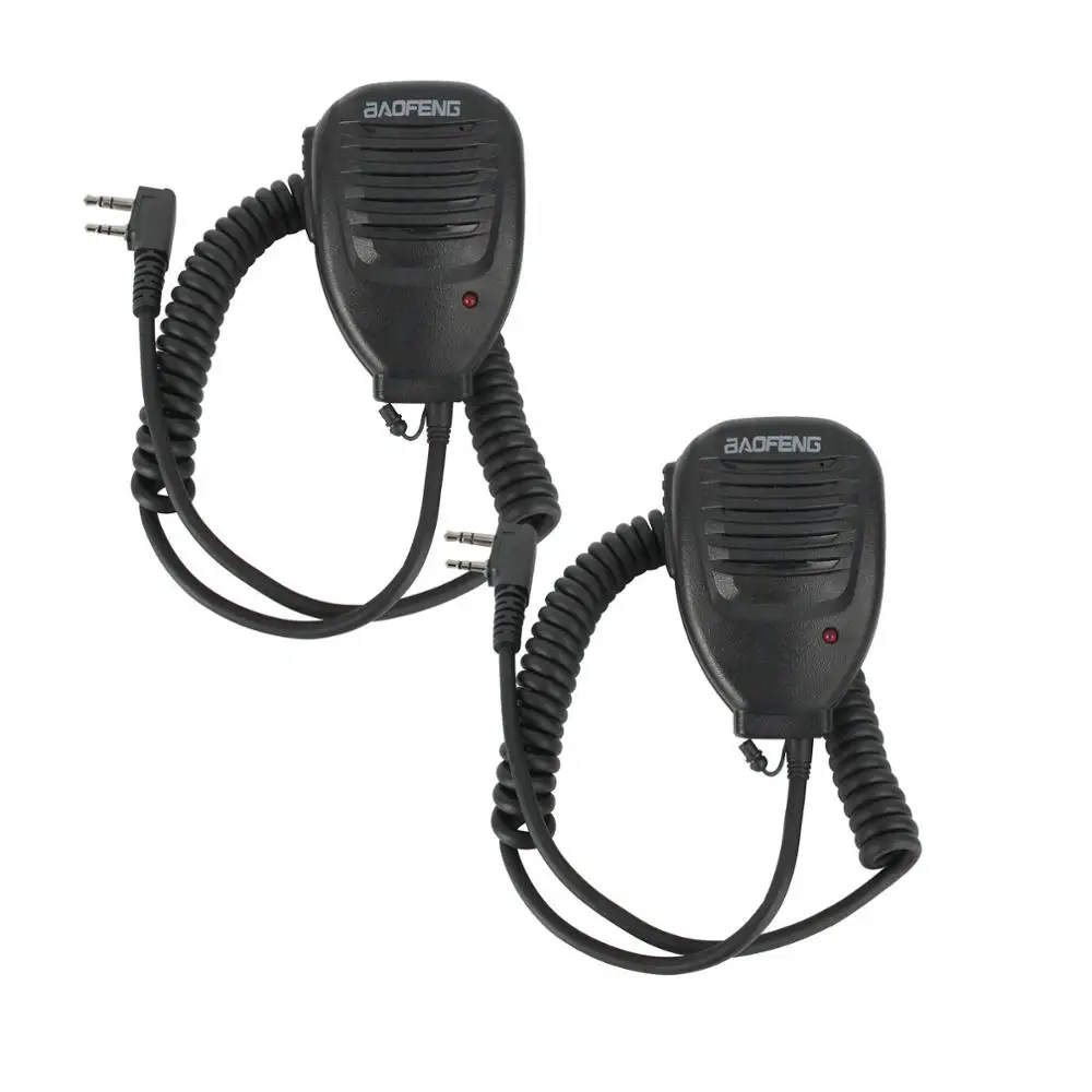 2pcs 2 PIN Handheld Speaker Mic for KPG29D/48D WOUXUN TYT BAOFENG LINTON