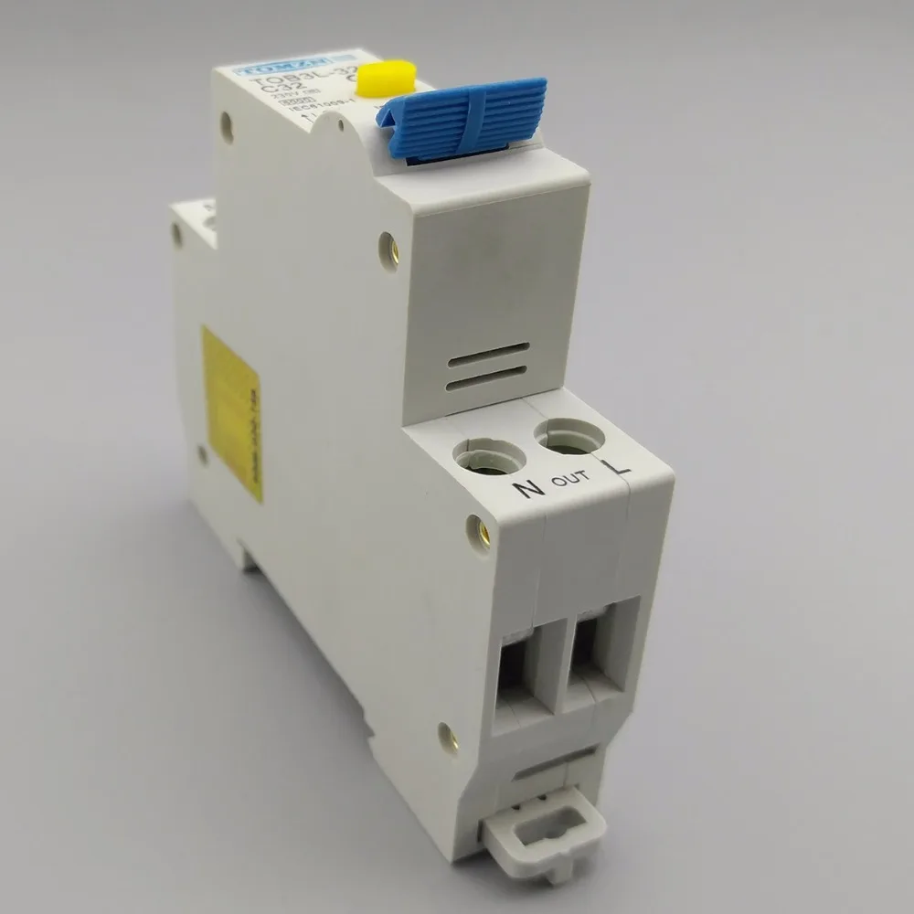 18MM RCBO 32A 1P+N 6KA Residual current differential automatic Circuit breaker with over current and Leakage protection