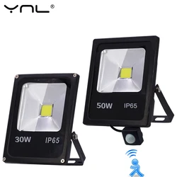 Motion Sensor LED Flood Light Waterproof IP65 Reflector Floodlight Lamp 10W 30W 50W 220V foco Led Exterior Outdoor Spot Light