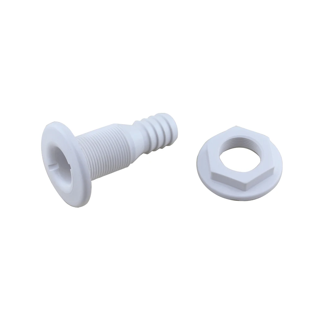 Barca Attraverso Scafo Montaggio/Scarico 3/4 "Hose Barb Marine Materiale di Nylon