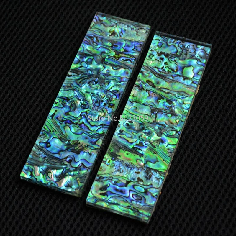 2 Pieces Scarce Natural New Zealand Black Abalone Shell Paper for DIY Knife Making Handle Produce Material Supplies