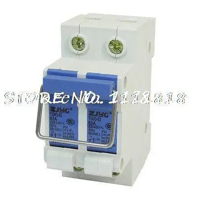 

Protection AC 230V/400V 63A 2P 35mm Mounting Rail Disconnect Switch