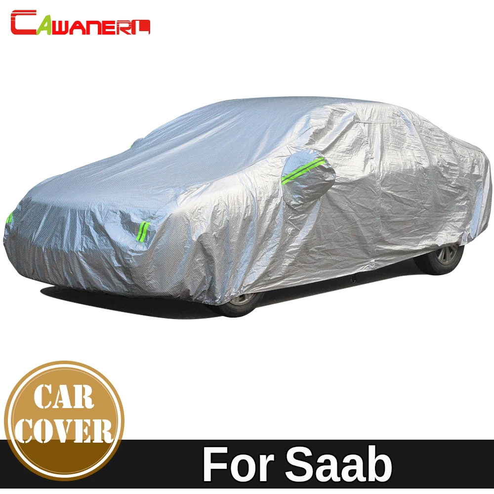 

Cawanerl Cotton Thicken Car Cover Outdoor Anti-UV Sun Shade Snow Rain Protect Waterproof Auto Cover For Saab 9-3 9-5 9-7X
