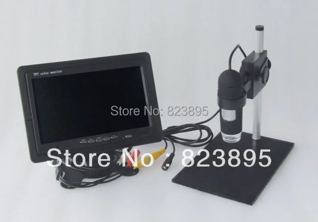 HD 800X AV Digital Microscope With Monitor  CMOS Borescope 8-LED Applicable AV Port Monitors LCD TV